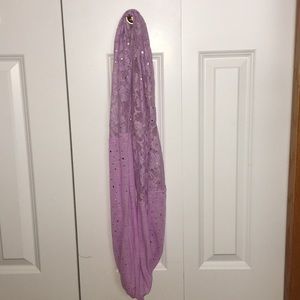 Purple scarf with sparkles